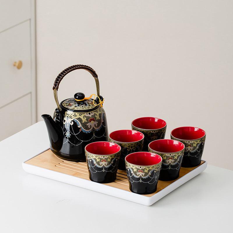 Dark Blue Ceramic Tea Set |Japanese Tea Set |Teapot Tea Set |Tea Gifts