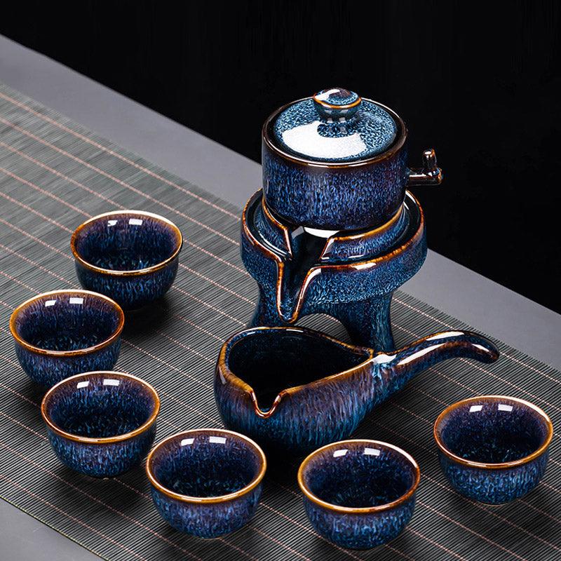Lazy Kung Fu Tea Set | Retro Stone Mill Automatic Tea Brewer - Teas Story