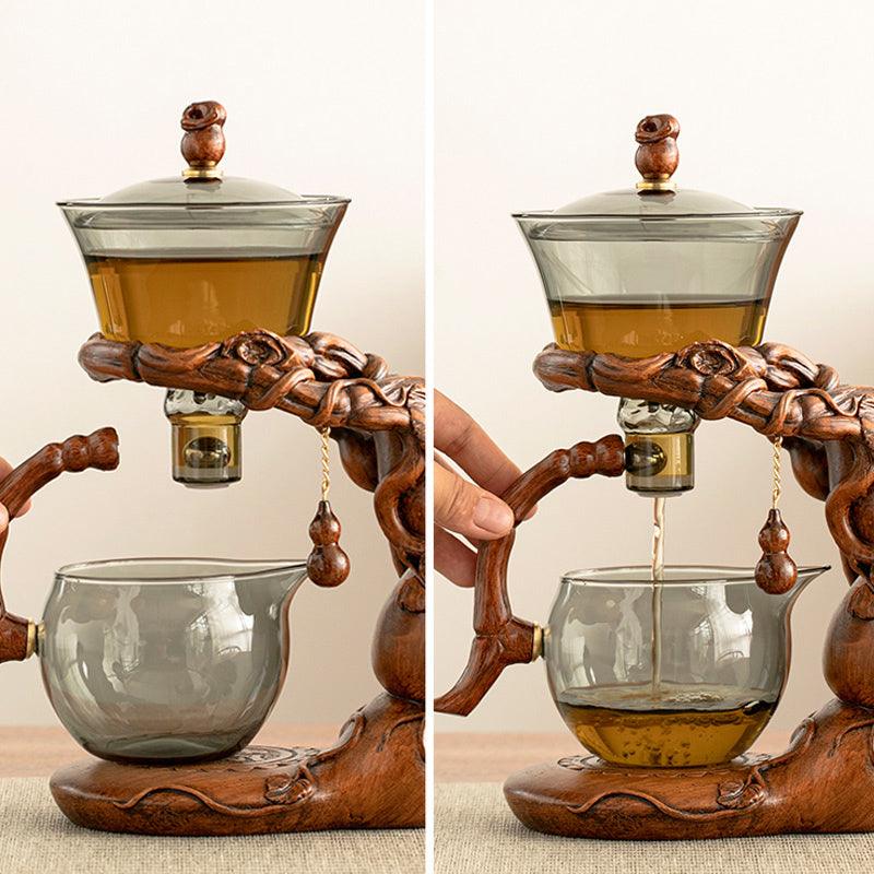 Gourd Automatic Tea Set | Glass Magnetic Tea Set | Glass Tea Set