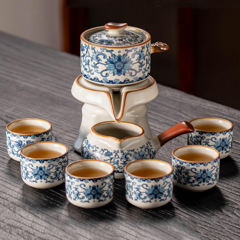 Ruyao automatic tea set | stone mill lazy tea brewing tool - Teas Story