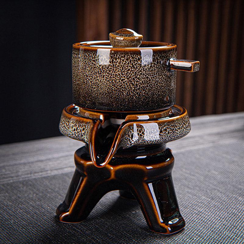 Lazy Kung Fu Tea Set | Retro Stone Mill Automatic Tea Brewer - Teas Story