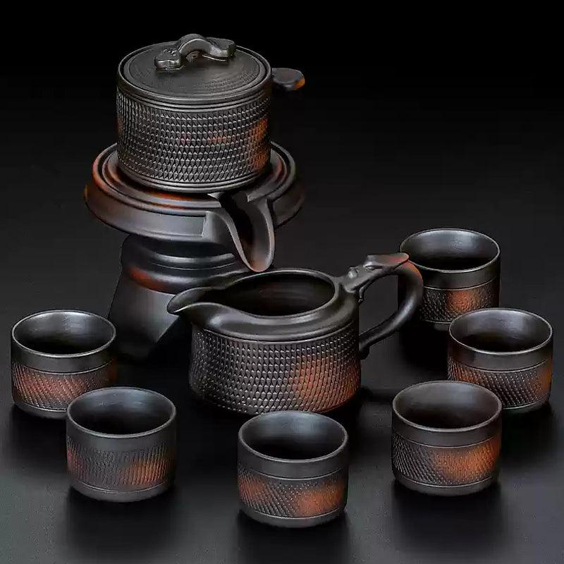 Stone Mill Lazy Automatic Tea Set | Teapot Tea Maker | Ceramic Tea Set
