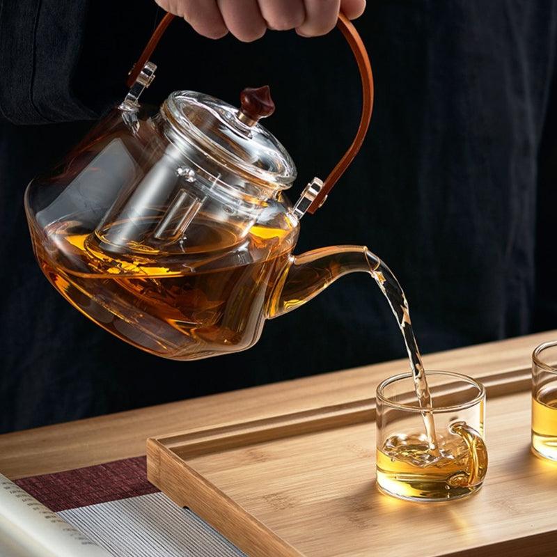 Handmade Glass Teapot | Steaming Boiling Teapot | Teapot With Infuser
