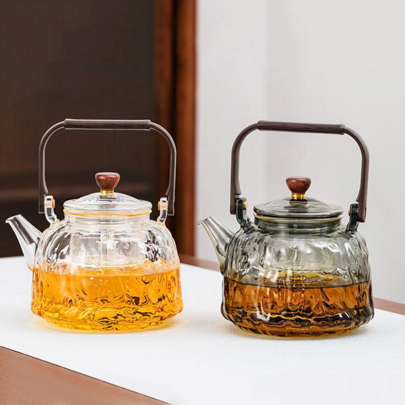 Glass Teapot, Stovetop Safe Teapot, Teapot With Infuser, Flower Teapot