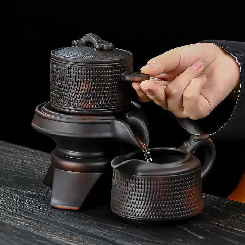 Stone Mill Lazy Automatic Tea Set | Teapot Tea Maker | Ceramic Tea Set
