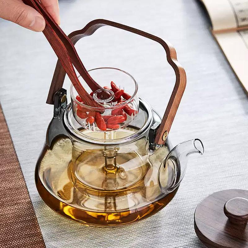 Glass Teapot | Steaming And Boiling Dual-Purpose Teapot | Retro teapot - Teas Story