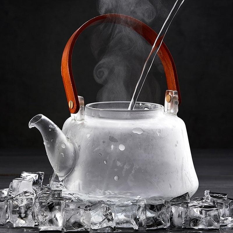 Handmade Glass Teapot | Steaming Boiling Teapot | Teapot With Infuser