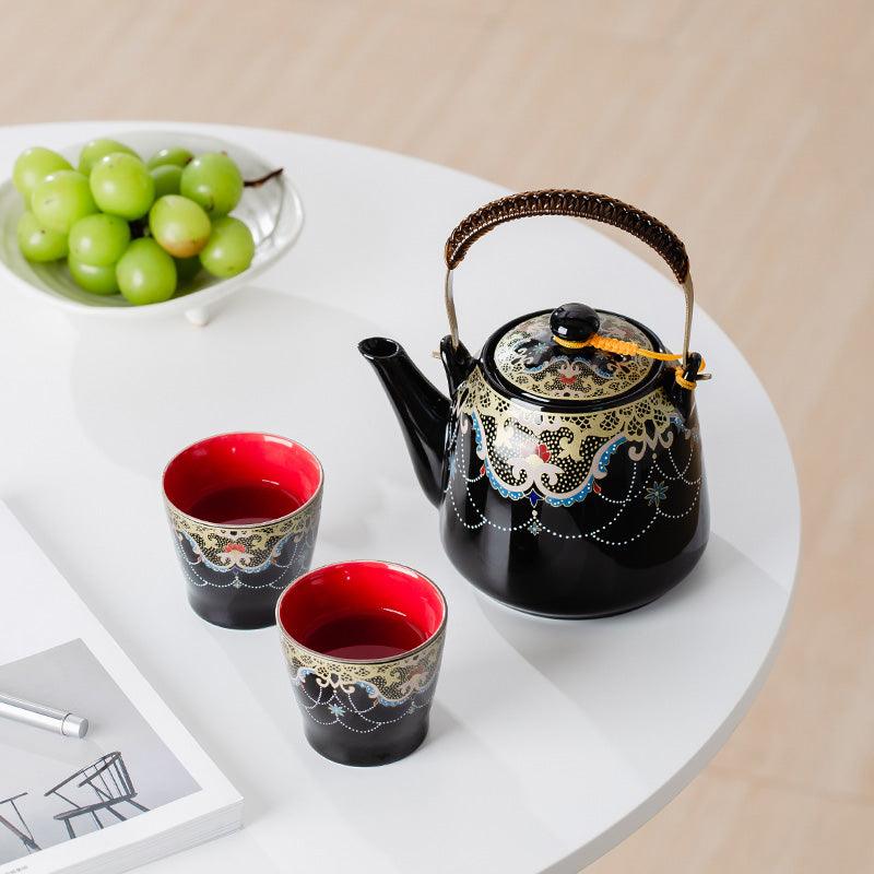 Dark Blue Ceramic Tea Set |Japanese Tea Set |Teapot Tea Set |Tea Gifts