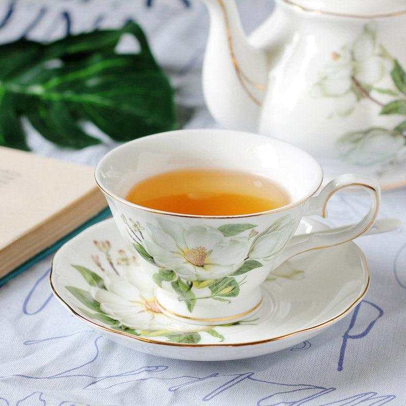 Camellia Ceramic Coffee Set |Afternoon Tea Set |Ceramic Coffee Cup Set