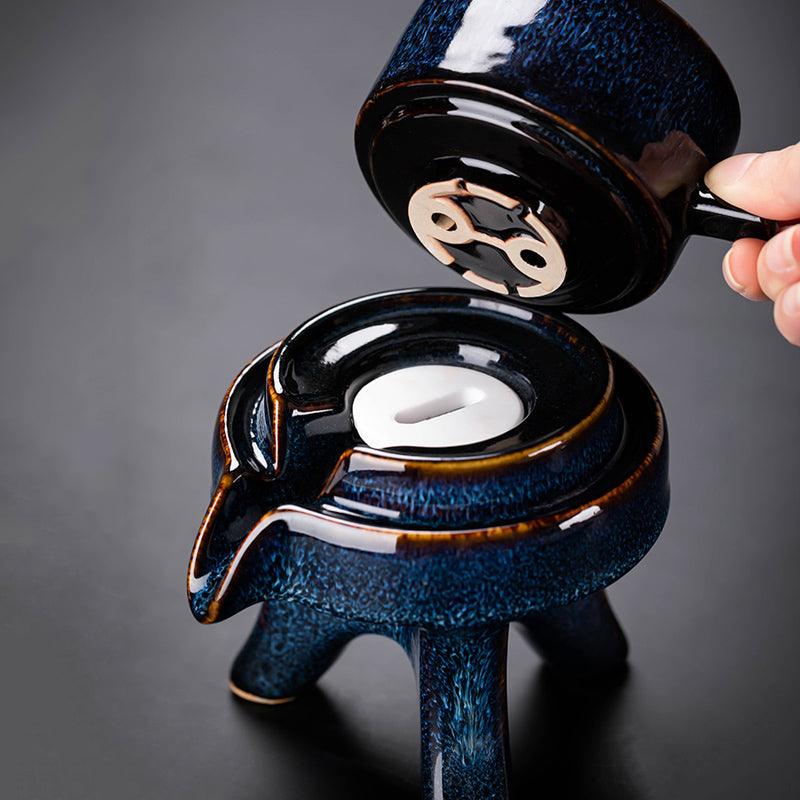 Lazy Kung Fu Tea Set | Retro Stone Mill Automatic Tea Brewer - Teas Story