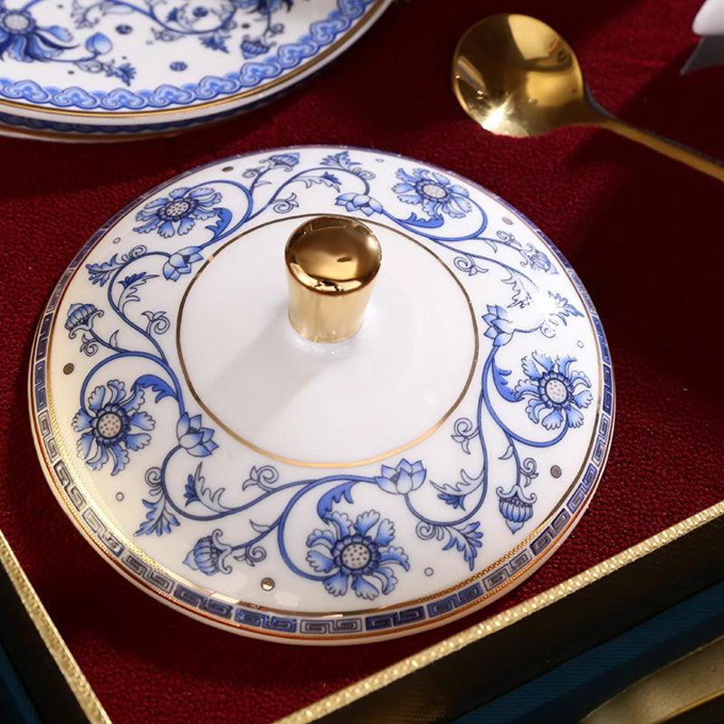 Blue White Porcelain Tea Set | Ceramic Coffee Set | Afternoon Tea Set