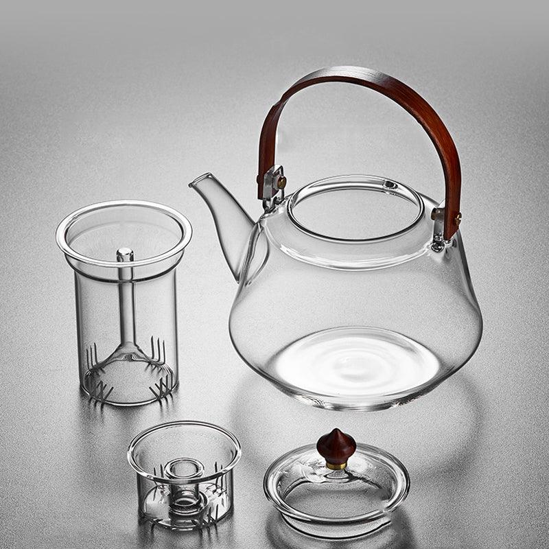 Handmade Glass Teapot | Steaming Boiling Teapot | Teapot With Infuser