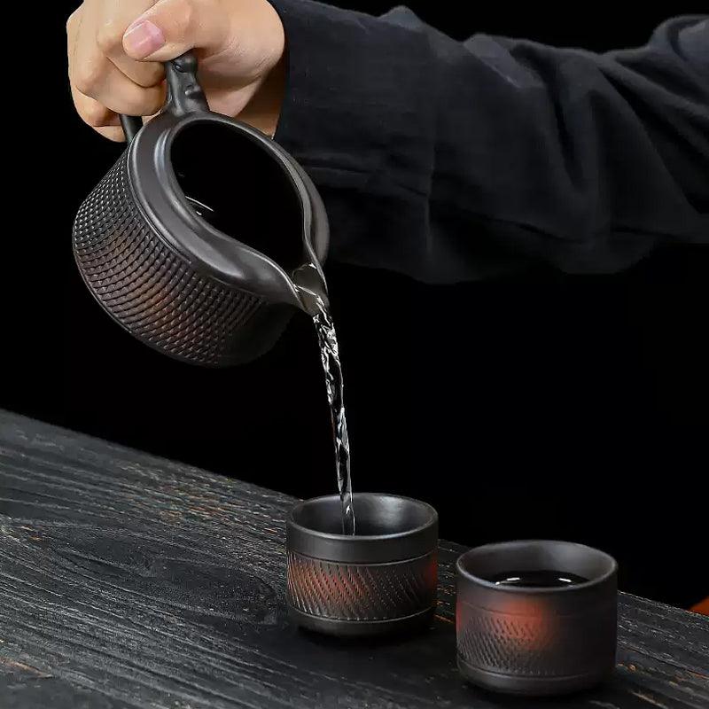 Stone Mill Lazy Automatic Tea Set | Teapot Tea Maker | Ceramic Tea Set