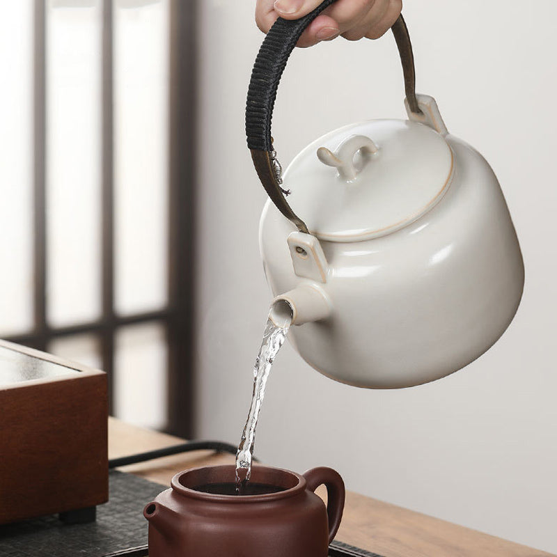White Ceramic Teapot | Teapot That Can Be Used On Electric Stove