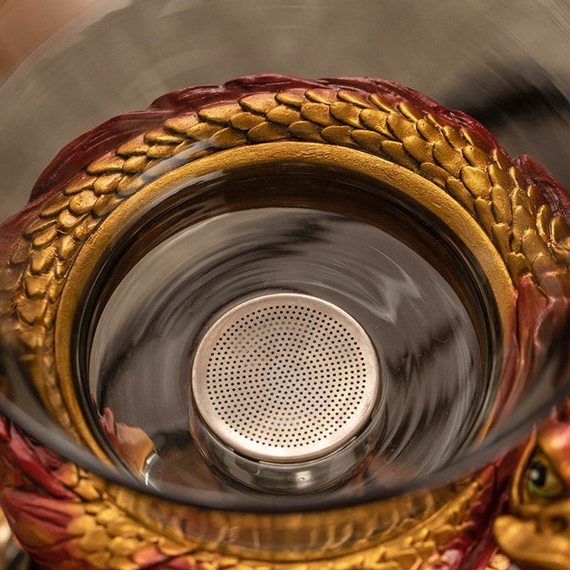 Retro relief glass automatic tea set | Creative tea set - Teas Story