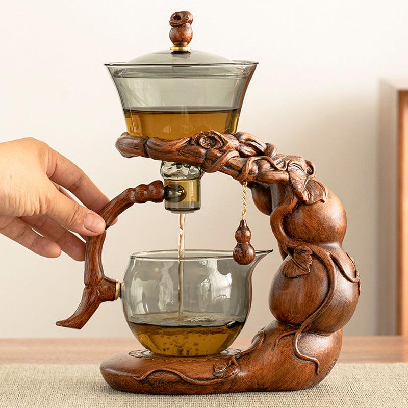 Gourd Automatic Tea Set | Glass Magnetic Tea Set | Glass Tea Set