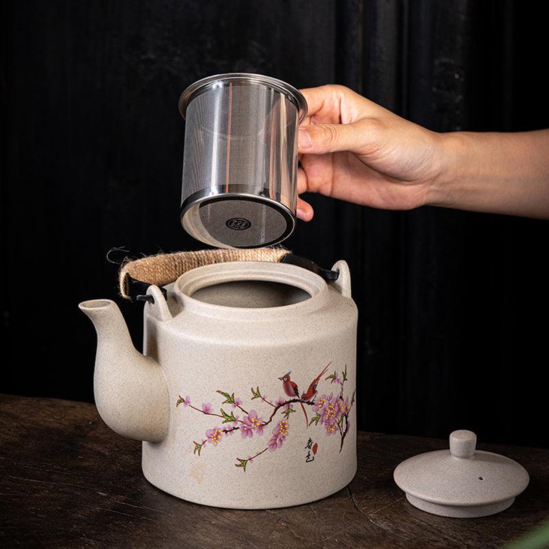 Stoneware tea set | pottery handle | Kung Fu tea maker - Teas Story