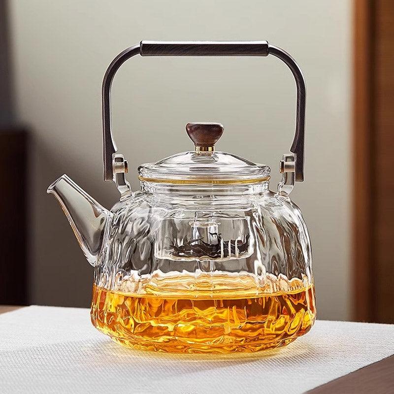 Glass Teapot, Stovetop Safe Teapot, Teapot With Infuser, Flower Teapot