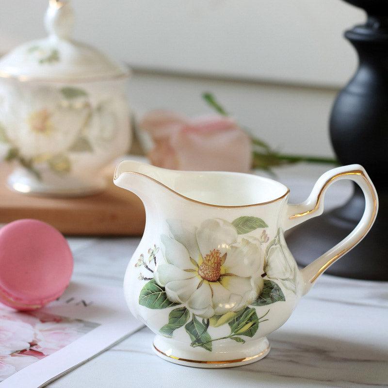 Camellia Ceramic Coffee Set |Afternoon Tea Set |Ceramic Coffee Cup Set