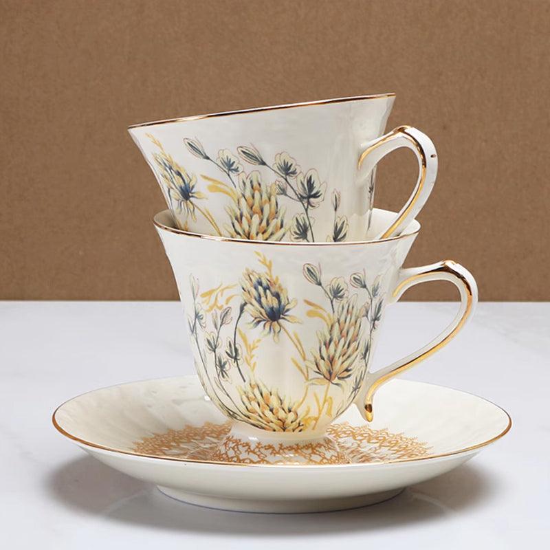 Golden Spike Gold Painting Palace Ceramic Coffee Set | Afternoon Tea Set - Teas Story