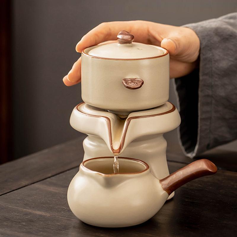Travel Kung Fu Tea Set |Portable Automatic Tea Infuser|Ceramic Tea Set - Teas Story