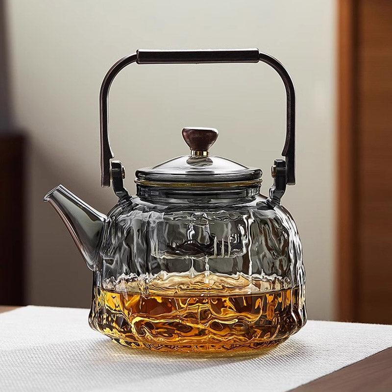 Glass Teapot, Stovetop Safe Teapot, Teapot With Infuser, Flower Teapot