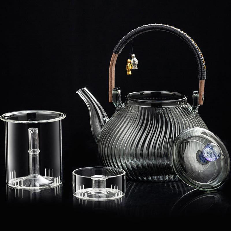 Stovetop Teapot| Glass Teapot Set|Walnut Electric Ceramic Stove Teapot - Teas Story