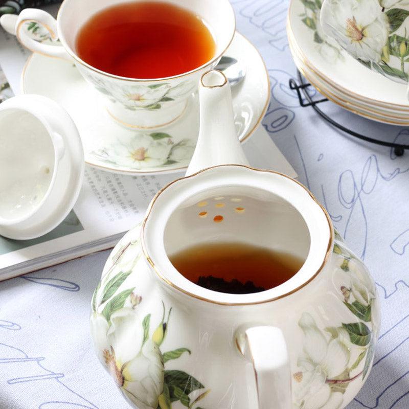 Camellia Ceramic Coffee Set |Afternoon Tea Set |Ceramic Coffee Cup Set