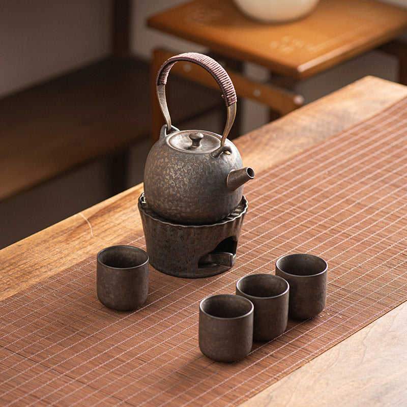 Retro Ceramic Tea Set |Tea Warmer Teapot |Japanese Tea Set |Teapot Set
