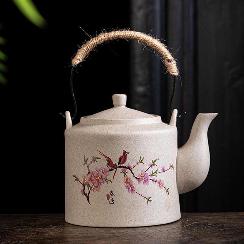 Stoneware tea set | pottery handle | Kung Fu tea maker - Teas Story