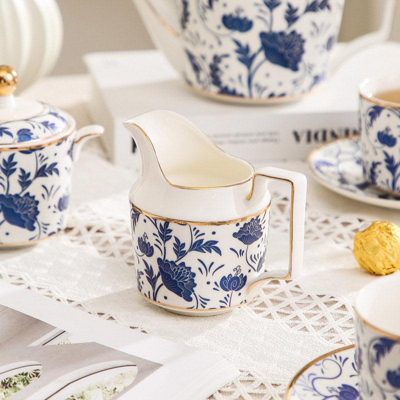 Blue Floral Ceramic Coffee Set | Teapot Tea Set | Afternoon Tea Set - Teas Story