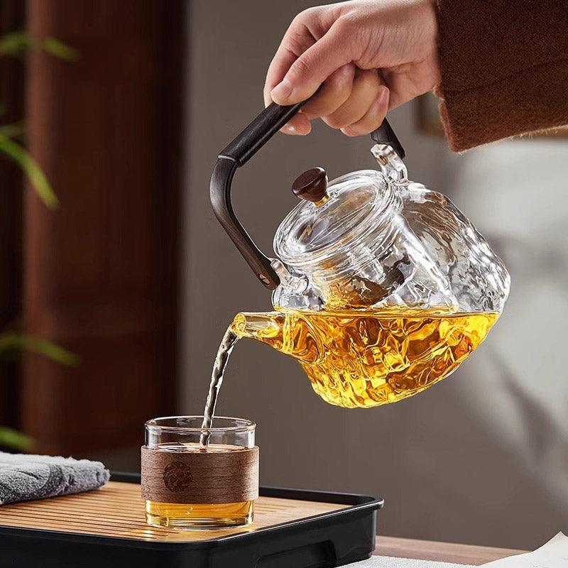 Glass Teapot, Stovetop Safe Teapot, Teapot With Infuser, Flower Teapot