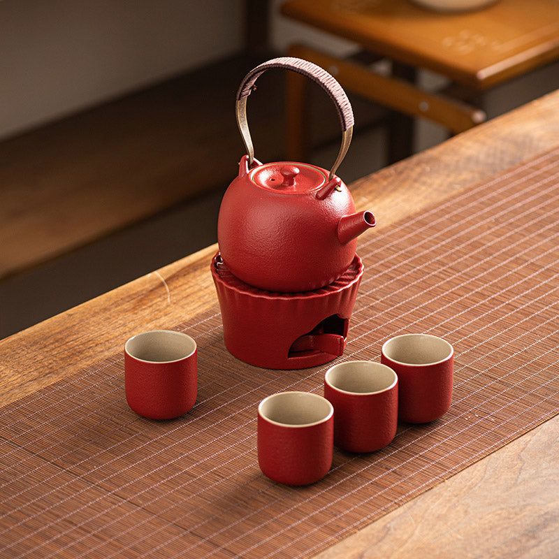 Retro Ceramic Tea Set |Tea Warmer Teapot |Japanese Tea Set |Teapot Set