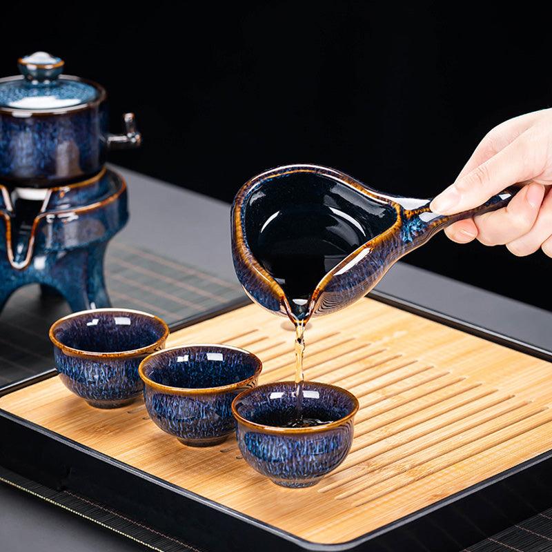 Lazy Kung Fu Tea Set | Retro Stone Mill Automatic Tea Brewer - Teas Story