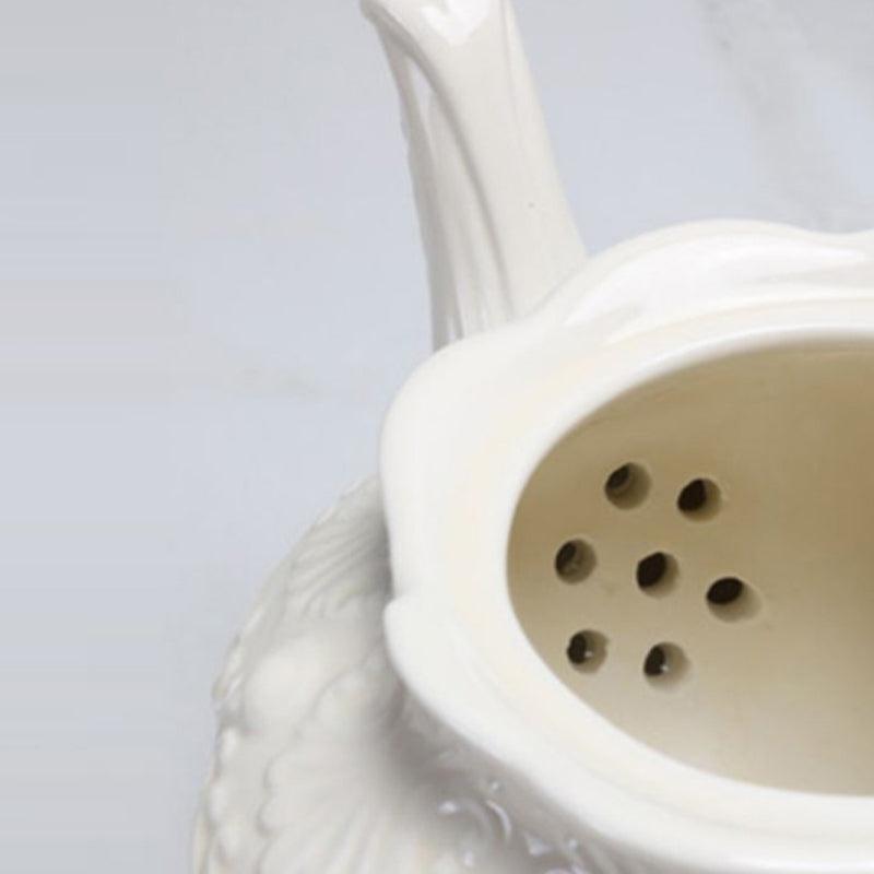 Nordic Simple Embossed Ceramic Tea Set | Retro Ceramic Coffee Set - Teas Story
