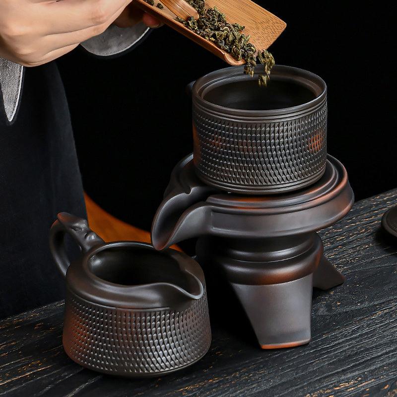 Stone Mill Lazy Automatic Tea Set | Teapot Tea Maker | Ceramic Tea Set