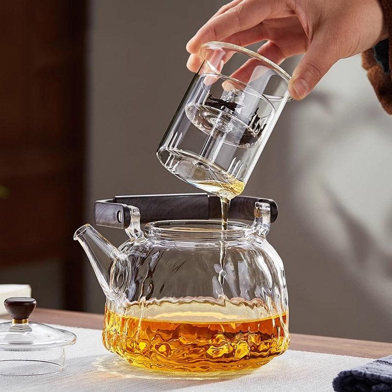 Glass Teapot, Stovetop Safe Teapot, Teapot With Infuser, Flower Teapot