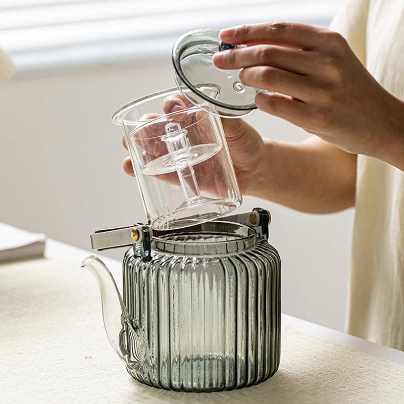 Grey Glass Teapot | Teapot Warmer| Electric Stove Teapot|Flower Teapot - Teas Story