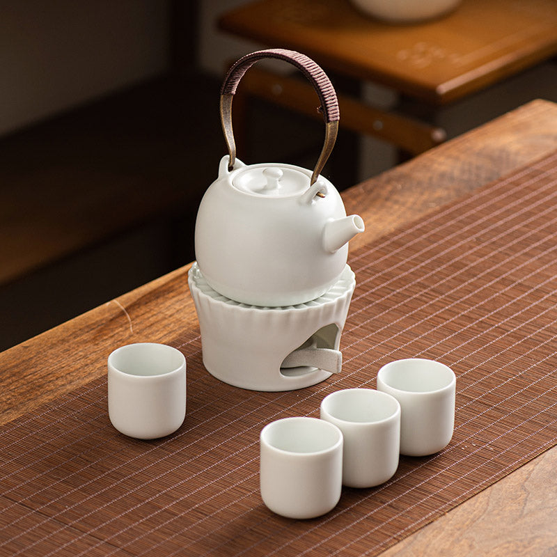 Retro Ceramic Tea Set |Tea Warmer Teapot |Japanese Tea Set |Teapot Set