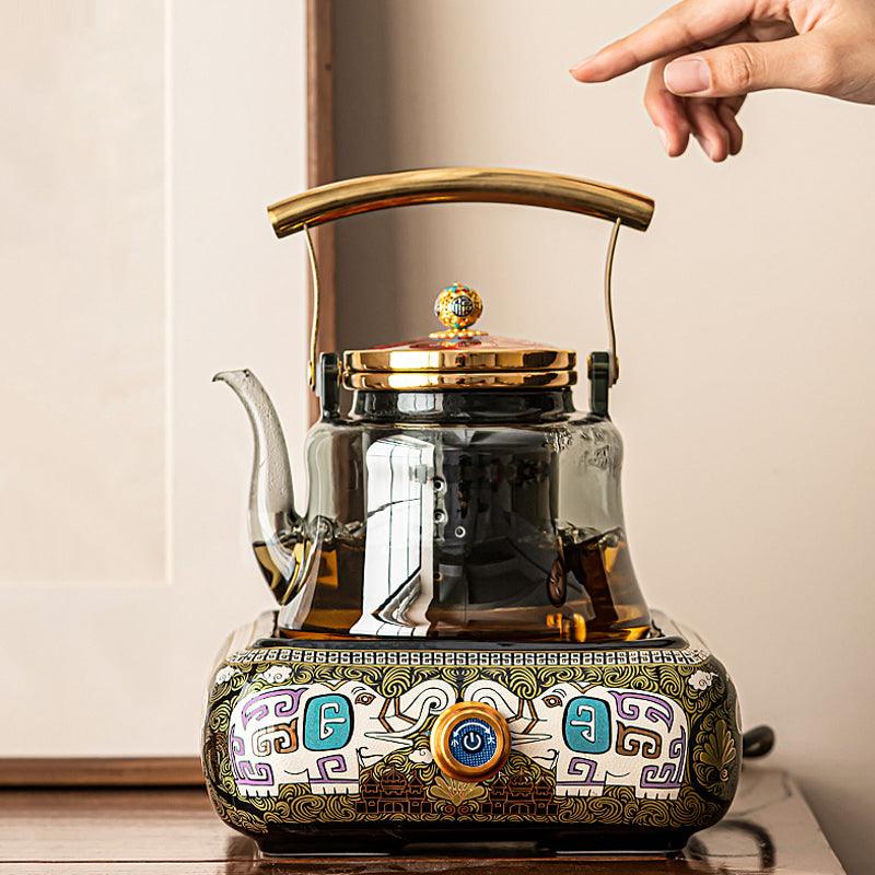 Retro Glass Tea Set | Electric Teapot | Tea Water Separation Teapot - Teas Story