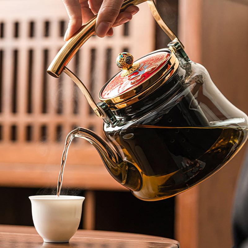 Retro Glass Tea Set | Electric Teapot | Tea Water Separation Teapot - Teas Story