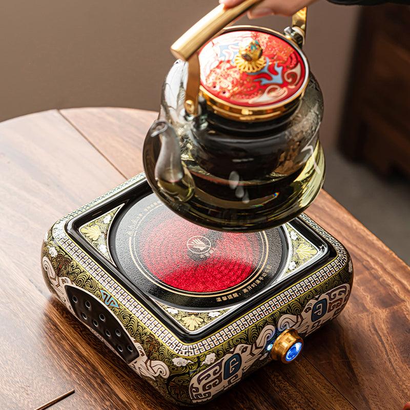 Retro Glass Tea Set | Electric Teapot | Tea Water Separation Teapot - Teas Story