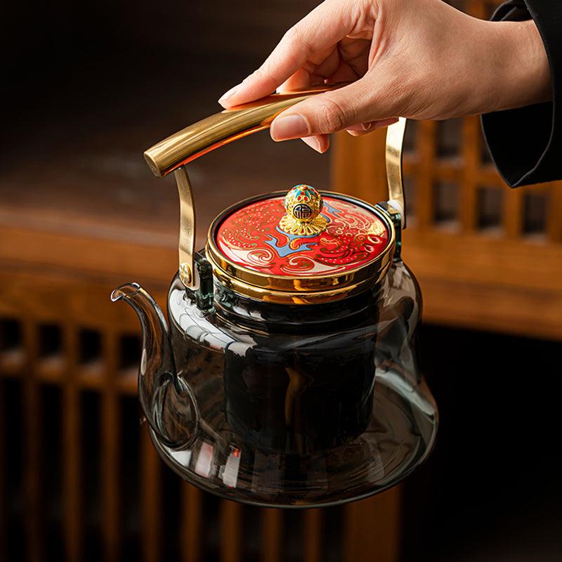 Retro Glass Tea Set | Electric Teapot | Tea Water Separation Teapot - Teas Story