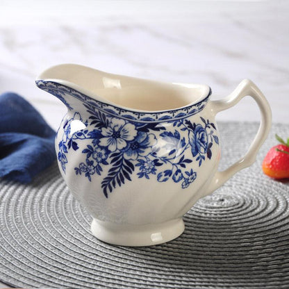 Blue White Porcelain Ceramic Tea Set | Vintage Ceramic Coffee Set - Teas Story