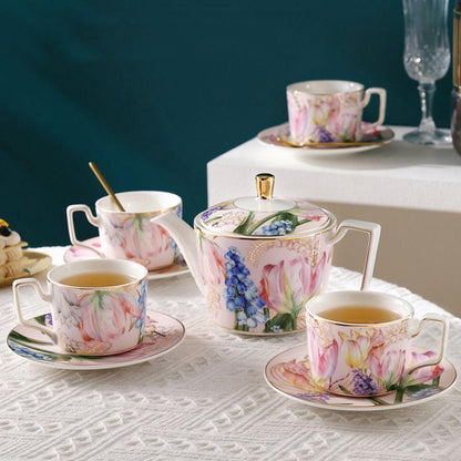 Creative French Golden Fragrance Afternoon Tea Set | Ceramic Tea Set - Teas Story
