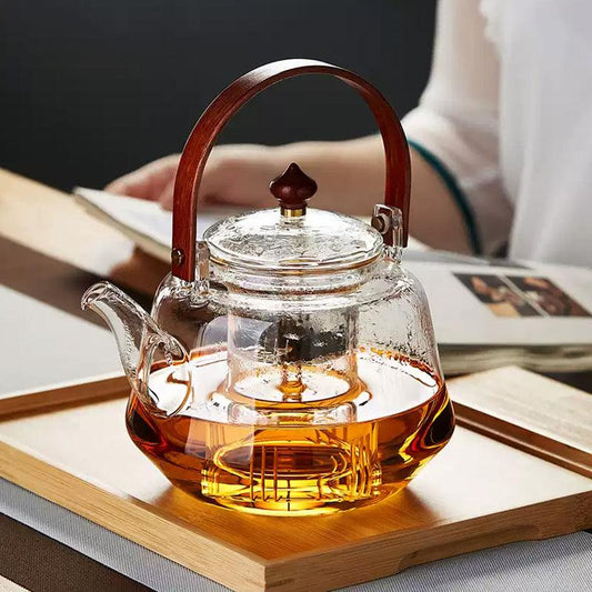 Handmade Glass Teapot | Steaming Boiling Teapot | Teapot With Infuser