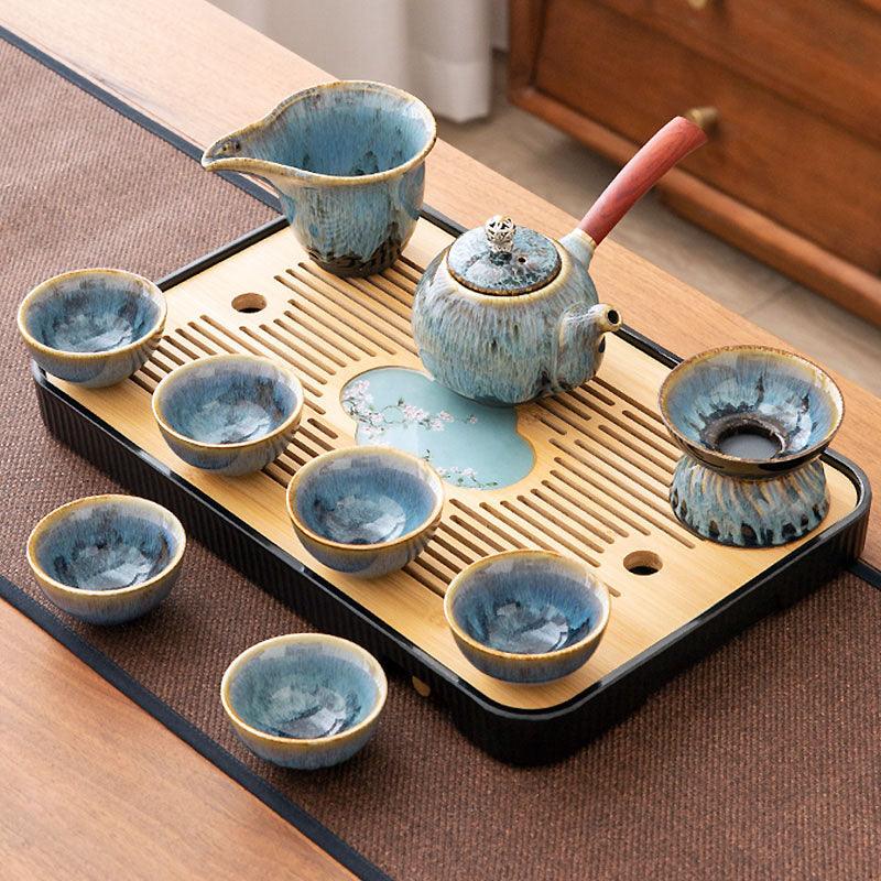 Ceramic Tea Set | Retro Kung Fu Tea Set | Handmade Traditional Tea Set - Teas Story