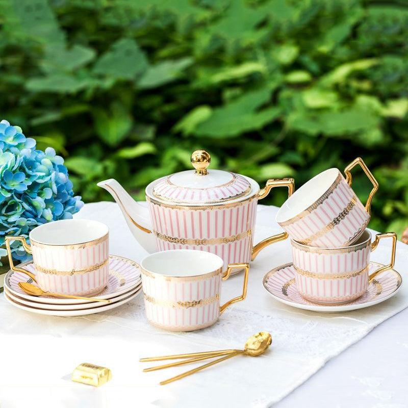 Pink Ceramic Coffee Set | British Ceramic Tea Set | Tea Set Gifts - Teas Story