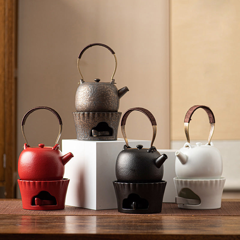 Retro Ceramic Tea Set |Tea Warmer Teapot |Japanese Tea Set |Teapot Set