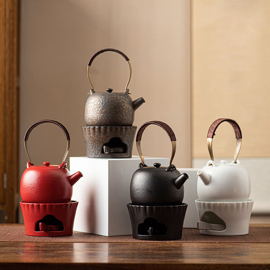 Retro Ceramic Tea Set |Tea Warmer Teapot |Japanese Tea Set |Teapot Set